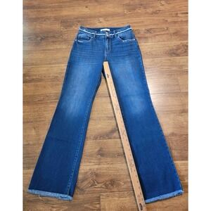 KanCan High Rise Curvy Double Button Bootcut Jean Women's Size 28 × 31.5 NEW